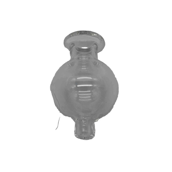 This is the Clear Classic Bubble Cap - Large (26mm) by Ritual Essentials available at Ritual Colorado. Handmade in Denver, Colorado, these sleek carb caps offer directional airflow and a clean seal on bangers up to 30mm in diameter.
