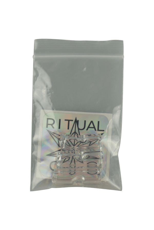 This is the Large (8mm) Dimpled Glass Joint Tip by Ritual Essentials available at Ritual Colorado. Made in America, these reusable tips let you smoke your joint all the way down without getting a nasty tasting roach.