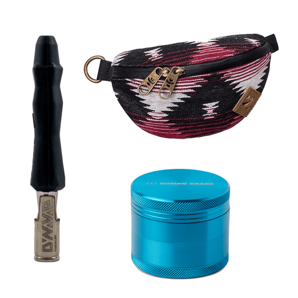 This is the Dynavap "B" Starter Bundle available at Ritual Colorado. Featuring a "B" portable vaporizer, Amigo smell-proof fanny pack and a Human Grade 2" Aluminum Grinder for an all-in-one beginner setup.