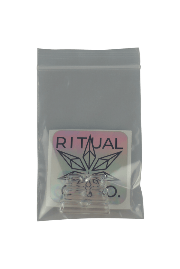 This is the Medium (7mm) Dimpled Glass Joint Tip by Ritual Essentials available at Ritual Colorado. Made in America, these reusable tips let you smoke your joint all the way down without getting a nasty tasting roach.