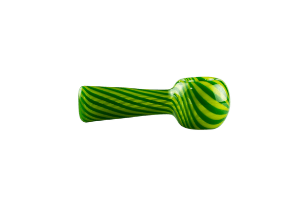 This is the Mini Green Swirl Pipe by Technicolor Tony available at Ritual Colorado. A beautiful handmade glass pipe featuring stunning shades of green.