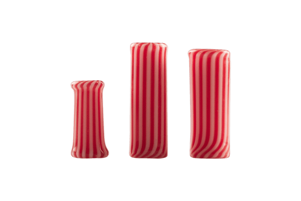 Peppermint Stripe Glass Beads