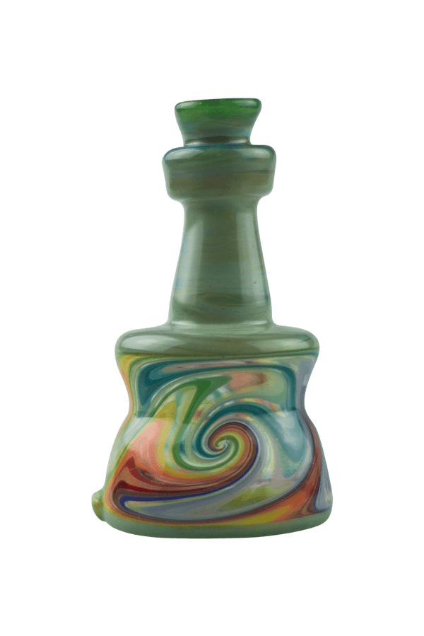 This is the Mystery Aventurine Wig Wag Puffco Peak Dry Top from Technicolor Tonys available at Ritual Colorado. Featuring a multi-color swirling base accented by a bright colored mouthpiece.