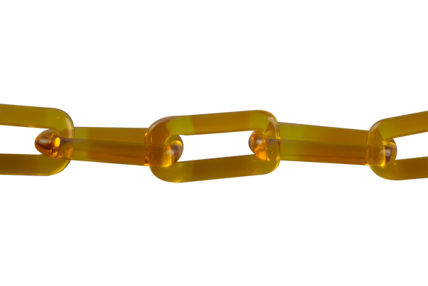 This is the Northstar Yellow Glass Choker Chain by Technicolor Tony available at Ritual Colorado. Handmade in Denver, Colorado this unique glass chain features subtle details for a statement jewelry piece.