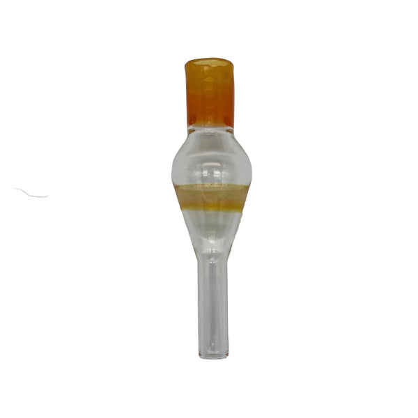 This is the Orange High Ariflow (10mm) Dart Whip Mouthpieces by Biting Glass available at Ritual Colorado. These sleek mouthpieces securely fit into your 3/8" inner diameter tubing and provide a refined experience.