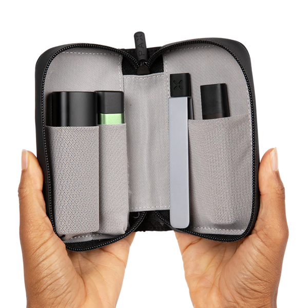 This is the PAX Smell Proof Case available at Ritual Colorado. Featuring water-resistant construction this smell-proof zippered case keeps all your sesh smells inside.