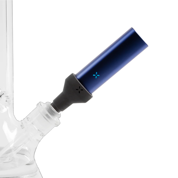 This is the Water Pipe Adapter for PAX Vaporizers available at Ritual Colorado. Featuring compatibility with the PAX Mini, Plus & Era GO this silicone WPA has a stepped 14mm / 19mm connection for compatibility with your glass bong.