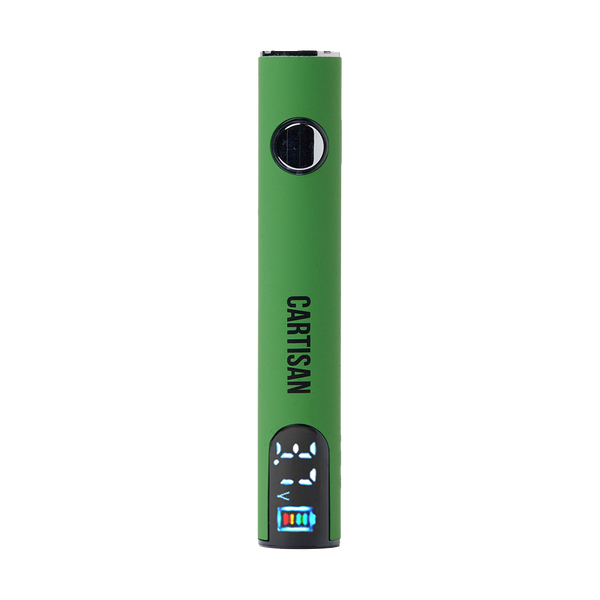 This is the Pro Pen Neo 400 510 Thread Battery from Cartisan available at Ritual Colorado. Featuring a colorful digital screen and discrete size this is an awesome portable cartridge battery.