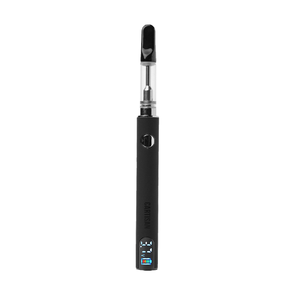 This is the Pro Pen Neo 650 510 Thread Battery from Cartisan available at Ritual Colorado. Featuring a colorful digital screen and discrete size this is an awesome portable cartridge battery.