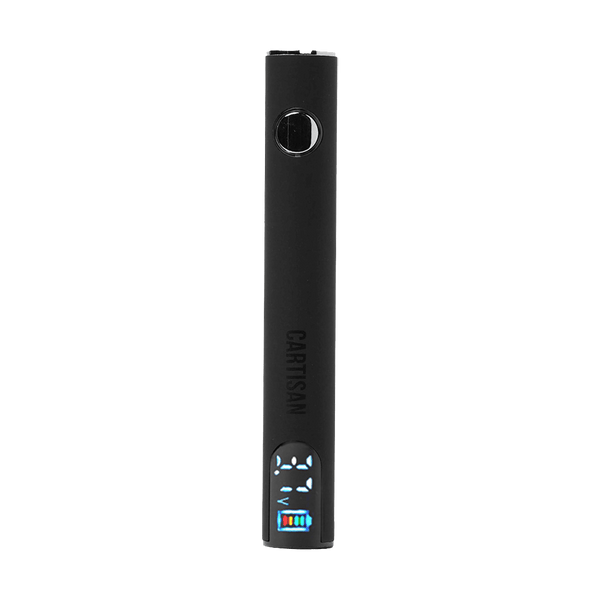 This is the Black Pro Pen Neo 650 510 Thread Battery from Cartisan available at Ritual Colorado. Featuring a colorful digital screen and discrete size this is an awesome portable cartridge battery.