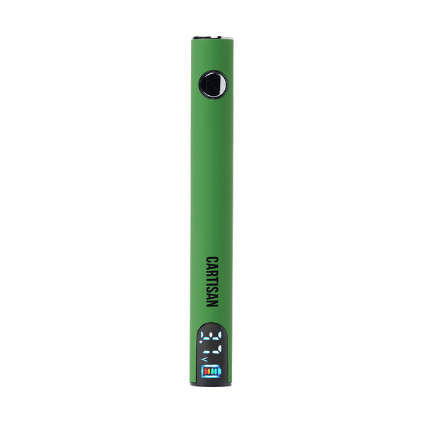 This is the Green Pro Pen Neo 900 510 Battery by Cartisan available at Ritual Colorado. Featuring a powerful 900 mAh battery and colorful LED screen this is a discrete cart battery at a great price.