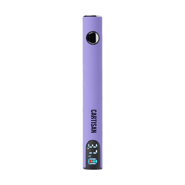 This is the Purple Pro Pen Neo 900 510 Battery by Cartisan available at Ritual Colorado. Featuring a powerful 900 mAh battery and colorful LED screen this is a discrete cart battery at a great price.