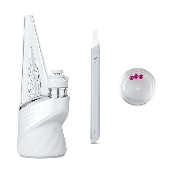 This is the Puffco Peak Pro 3DXL + Puffco Hot Knife + 4mm Ruby Terp Pearl bundle available at Ritual Colorado. Available at a discounted price this is a top quality dab delivering huge hits and great flavor.