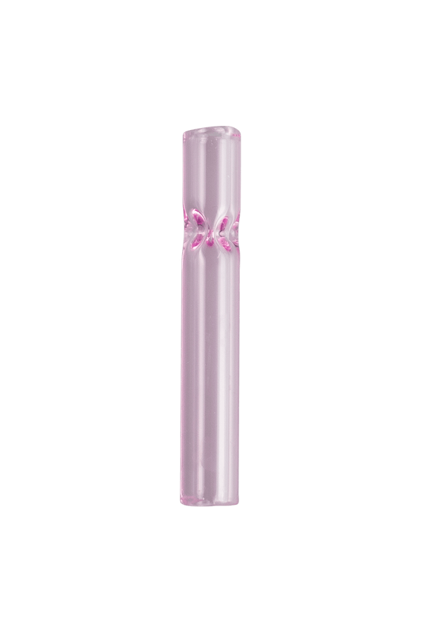 This is the Pink 3-Dimple Glass Chillum by Ritual Essentials available at Ritual Colorado. Available in 3" or 4" lengths and featuring a 12mm diameter this is the perfect one hitter for your adventures.