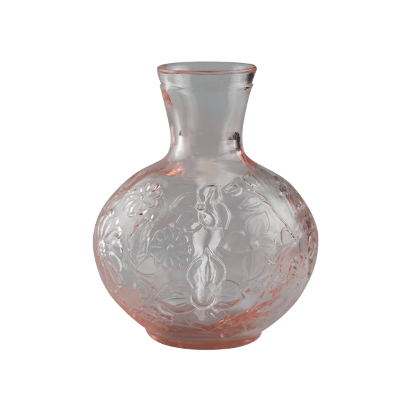 This is the Pink Floral Carafe Bong from Bird & Mouse Glass available at Ritual Colorado. Featuring a textured floral print and soft pink color this is a stylish and powerful vintage bong.