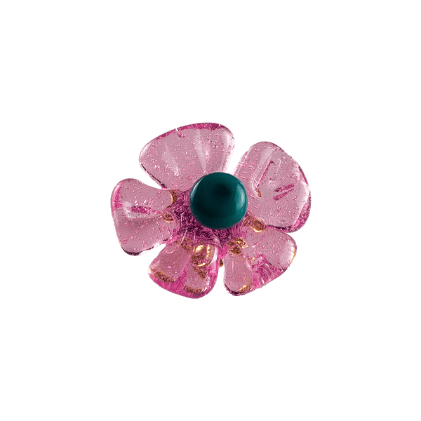 These are glass flower pins from Technicolor Tonys available at Ritual Colorado. The beautiful floral shapes feature a pin and closure on the back so you can easily pop them on your hat or other favorite place to display glass art.
