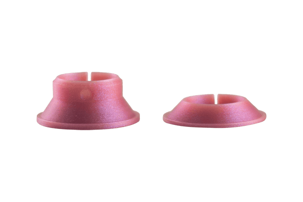 This is the Pink 3D Printed Puffco Pivot Stand Set by Orbital Glass available at Ritual Colorado. A discrete set of two stands that hold your Pivot securely while you reload and clean.