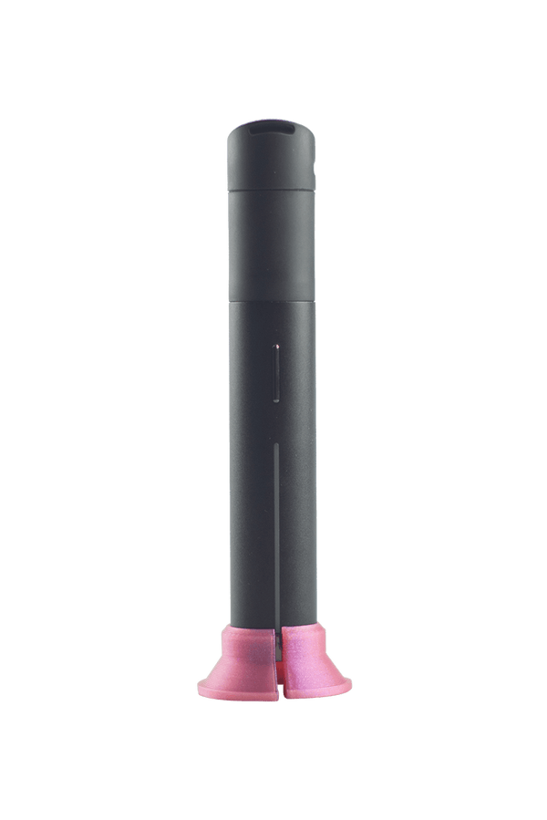 This is the Pink 3D Printed Puffco Pivot Stand Set by Orbital Glass available at Ritual Colorado. A discrete set of two stands that hold your Pivot securely while you reload and clean.