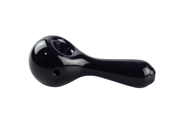 This is the Onyx Pioneer Spoon Pipe from MJ Arsenal available at Ritual Colorado. It features a built-in glass bowl with a carb hole on the left side. The fun colors and ergonic design make this a perfect starter spoon pipe.