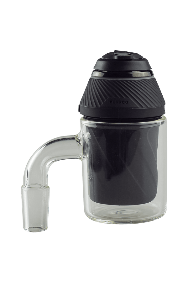 This is the Puffco Proxy Glass Water Pipe Adapter from Ritual Glass available at Ritual Colorado. It fits with the Proxy heater and features a 14mm connection for easy compatibility with lots of glass. Check out the latest in ERig technology and filter through any water piece you choose.