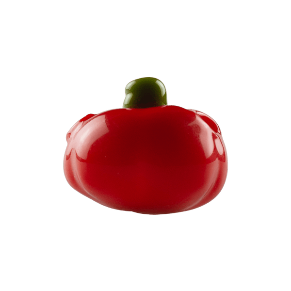 This is a Glass Pumpkin Pendant from Technicolor Tony available at Ritual Colorado. Featuring an orange body and green stem this fun pendant has two holes so it can easily be worn as a necklace.