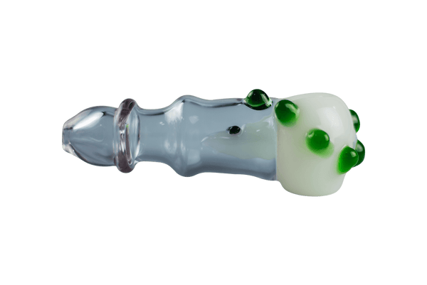 This is the Purple Vortex Spoon Pipe from T Tree Glass available at Ritual Colorado. Featuring a carbed air chamber which swirls your smoke in a fun vortex pattern.