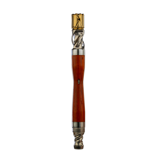 This is the WoodWynd from Dynavap available at Ritual Colorado. It features a Helix Titanium Tip and Padauk hardwood body for a refined dry herb vaporizer experience. The 10mm mouthpiece and convenient air port allow for maximum session customization. Check out the latest portable dry herb device from Dynavap at Ritual Colorado today!