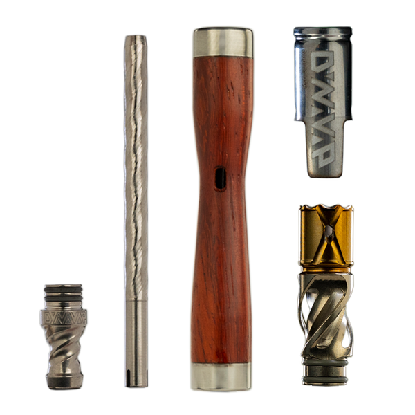 This is the WoodWynd from Dynavap available at Ritual Colorado. It features a Helix Titanium Tip and Padauk hardwood body for a refined dry herb vaporizer experience. The 10mm mouthpiece and convenient air port allow for maximum session customization. Check out the latest portable dry herb device from Dynavap at Ritual Colorado today!