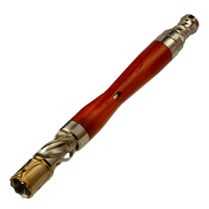 This is the WoodWynd from Dynavap available at Ritual Colorado. It features a Helix Titanium Tip and Padauk hardwood body for a refined dry herb vaporizer experience. The 10mm mouthpiece and convenient air port allow for maximum session customization. Check out the latest portable dry herb device from Dynavap at Ritual Colorado today!