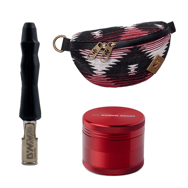 This is the Dynavap "B" Starter Bundle available at Ritual Colorado. Featuring a "B" portable vaporizer, Amigo smell-proof fanny pack and a Human Grade 2" Aluminum Grinder for an all-in-one beginner setup.