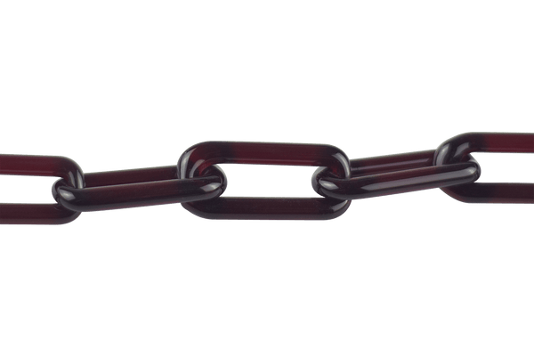 This is the Red Elvis Glass Chain Necklace by Technicolor Tony available at Ritual Colorado. Featuring handmade glass links these beautiful chains work great as bracelets as well.