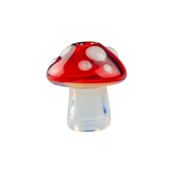 This is the Red & White Glass Mushroom Pendant from Technicolor Tonys available at Ritual Colorado. A beautiful wearable piece of glass art hand blown in Denver Colorado.