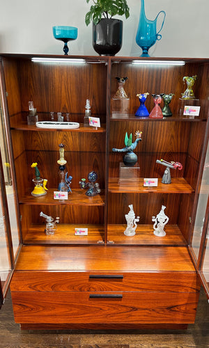 RItual Colorado Heady Glass display hutch including artisan glass and American dab quartz