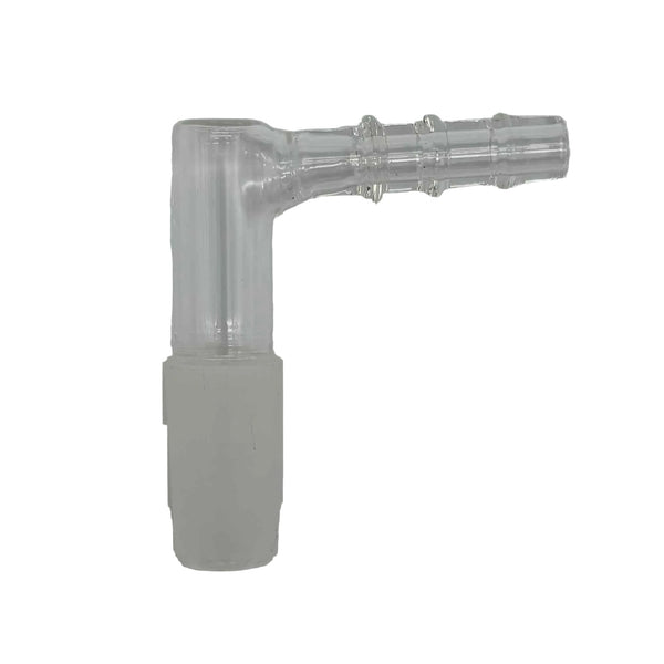 This is a 14mm Standard Glass Whip Adapter available at Ritual Colorado. These adapters fit Standard size (1/4" inner diameter) flexible whip tubing and include notches on the whip connection to hold everything in place.