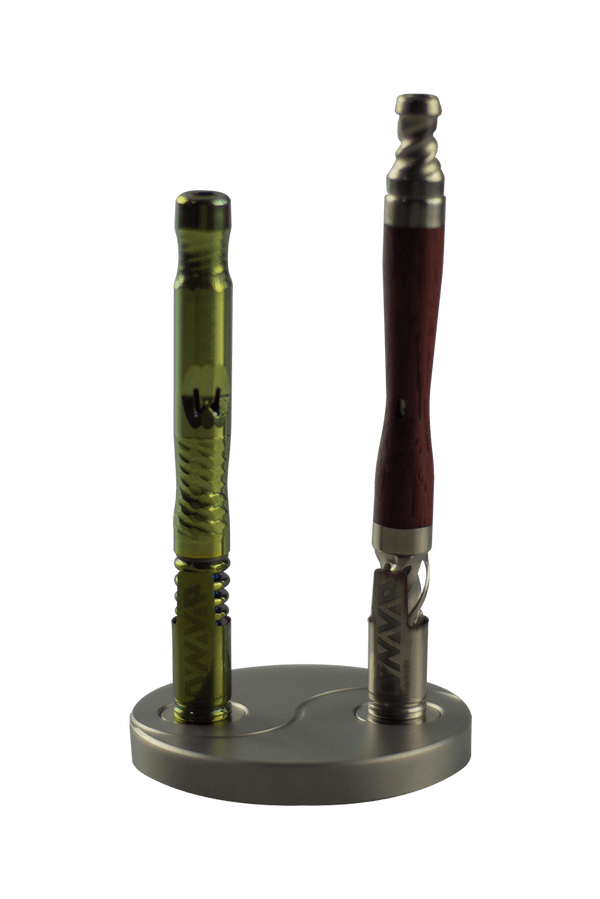 This is the Yin & Yang Dynavap Stand from Ritual Co. available at Ritual Colorado. Featuring two embedded magnets, this convenient stainless steel stand allows you to display and cool your Dynavap portable vaporizers.