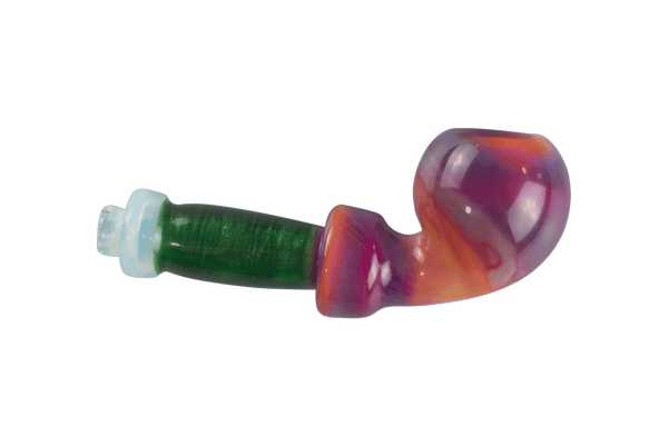 This is the Serendipity & Green Pipe by Technicolor Tony available at Ritual Colorado. A vibrant everyday hand pipe option swirling with bold colors.