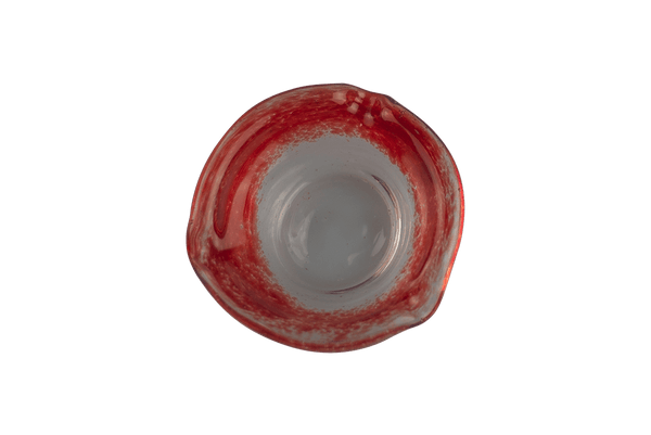 This is the Short Red Flare Glass Ashtray by Technicolor Tony available at Ritual Colorado. A vibrant handmade borosilicate ashtray made right here in Denver, Colorado.