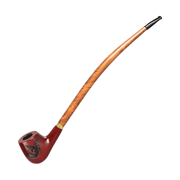 This is the Smaug Pipe by Shire Pipes available at Ritual Colorado. A fun The Lord of the Rings themed pipe with removable charcoal filter.