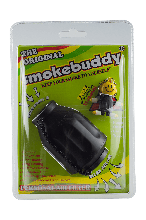 This is The Original Smokebuddy personal air filter available at Ritual Colorado. A portable air filtration option, simply exhale in the smaller end and clean air comes out the other side.