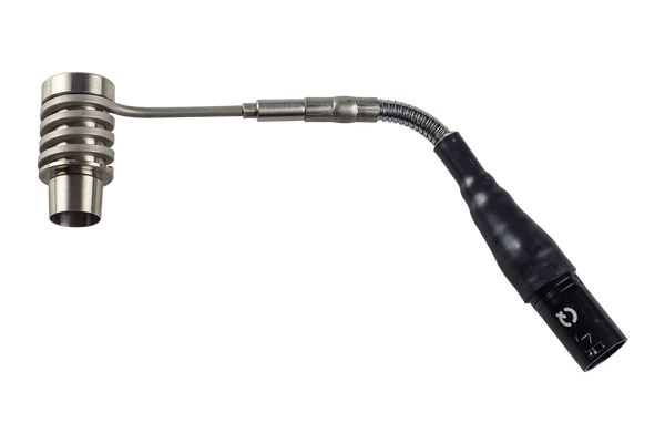 This is the detachable pre-stretched 20mm heater coil from QaromaShop available at Ritual Colorado. The coil features a clip connection which can be undone for wireless ball vape operation. Additionally the gooseneck can be bent to your preferred angle and doesn't require a coil handle.