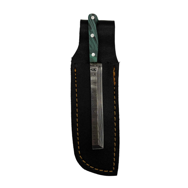 This is the Teal Swirl Sushi Knife Dab Tools by Dabmascus available at Ritual Colorado. Handmade in California these gorgeous damascus steel dabbers are one of a kind and the perfect upgrade for your heady dab station.