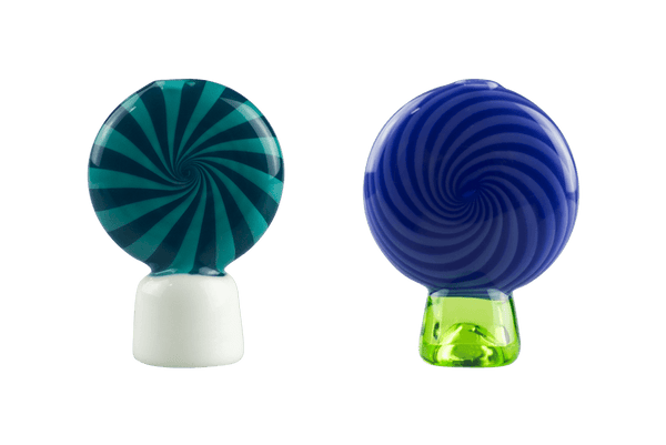 These are the Swirl Disc Chillums by Technicolor Tony available at Ritual Colorado. Stylish one hitters that easily fits in your hand and features stunning colors and a hypnotizing pattern.