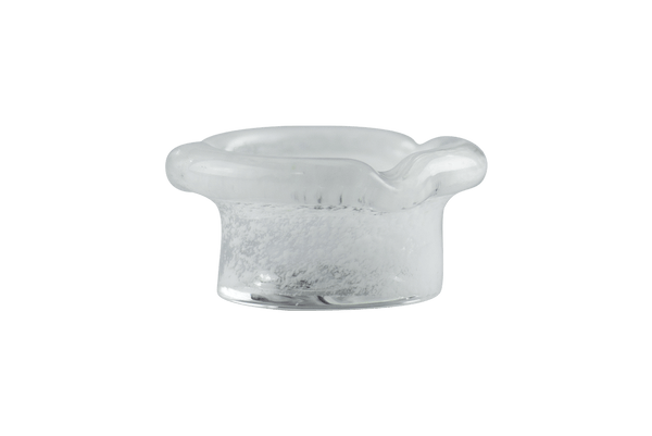 This is the Tall White Flare Glass Ashtray by Technicolor Tony available at Ritual Colorado. A vibrant handmade borosilicate ashtray made right here in Denver, Colorado.