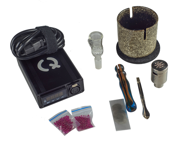 This is the Taroma 3.0 DIY Kit by QaromaShop available at Ritual Colorado. A state-of-the-art ball vape featuring a stretched coil and two packs of 3mm ruby terp pearls.