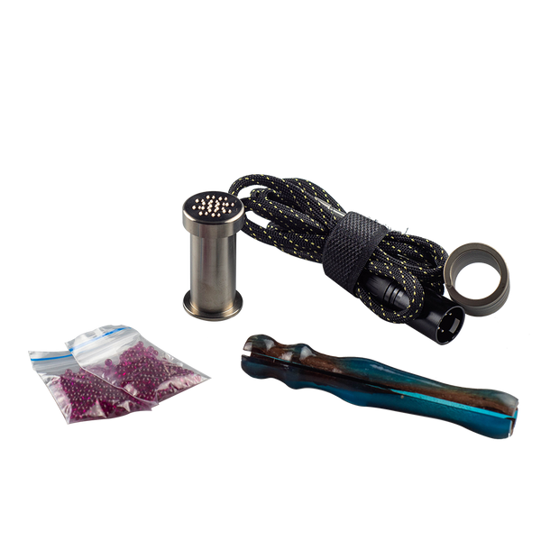 This is the Taroma 360 Upgrade Kit from QaromaShop available at Ritual Colorado. Each kit includes a Taroma 360 titanium housing, 2 packs of 3mm aroma ruby pearls, a 20mm Long heater coil and a stabwood coil handle. With each kit offering discounted prices for the bundle this is a great way to upgrade to an awesome dry herb vaporizer at a great price.