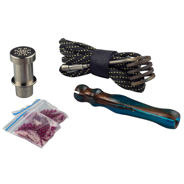 This is the Taroma Lite Plus Upgrade Kit from QaromaShop available at Ritual Colorado. It features the Taroma Lite Plus titanium housing, two packs of 3mm aroma ruby pearls, a 20mm pre-stretched heater coil, and a StabWood coil handle. All at a discount to their pricing individually! Upgrade your QaromaShop setup with a new housing today!