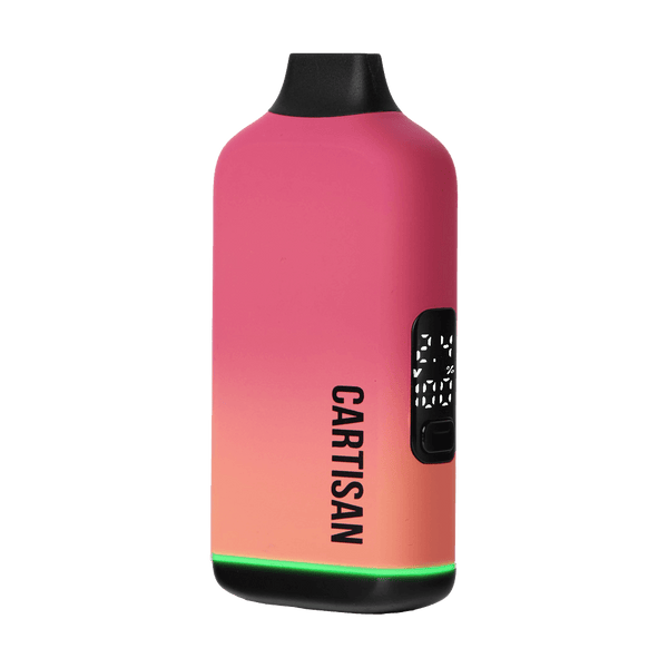 This is the Blush Veil Bar Neo 510 Thread Battery from Cartisan available at Ritual Colorado. A discrete 510 battery option with a subtle built-in screen offering sneaky cart hits.