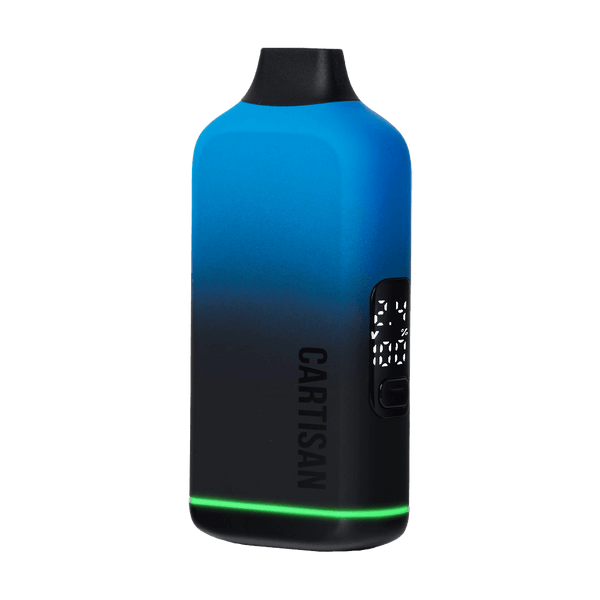 This is the Ocean Depths Veil Bar Neo 510 Thread Battery from Cartisan available at Ritual Colorado. A discrete 510 battery option with a subtle built-in screen offering sneaky cart hits.