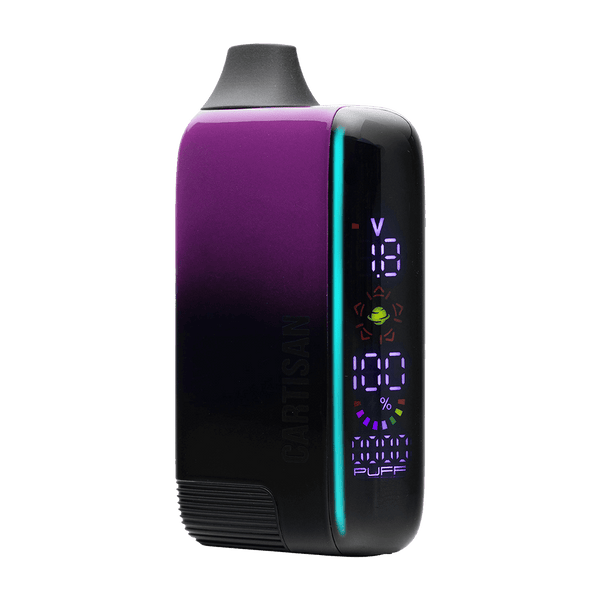 This is the Zenith Veil Bar Pro Evo 510 Battery from Cartisan available at Ritual Colorado. A top of the line battery with included atomizer and colorful display for all your cartridge sessions.