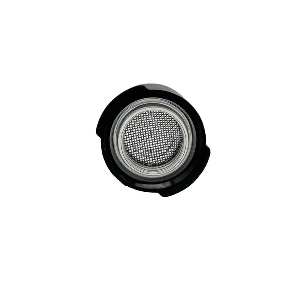 This is the 3-in-1 (10/14/19mm) Glass Water Pipe Adapter for the Storz & Bickel VEAZY available at Ritual Colorado. A sleek adapter that allows you to run your vaporizer through a glass piece for smooth water filtration.